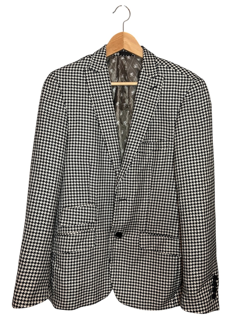 Stacy Adams Black & White Houndstooth Sport Coat